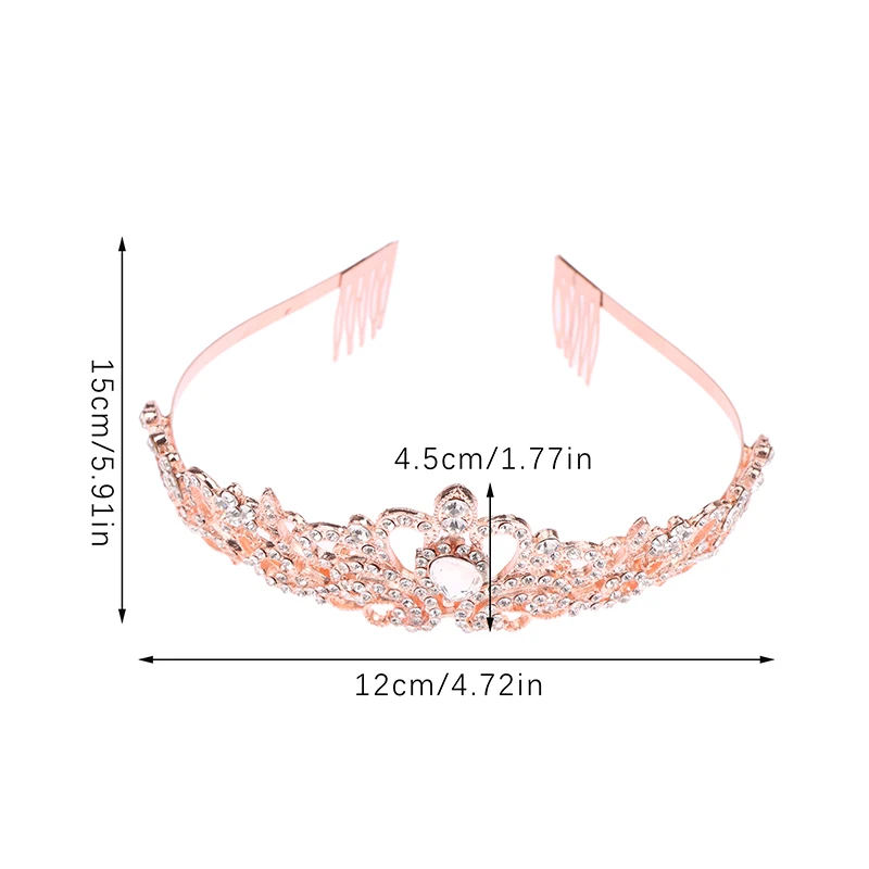 Crystal Crowns And Tiaras With Comb Headband For Girl Women Princess Birthday Party Wedding Prom Bridal Christmas Party Gifts