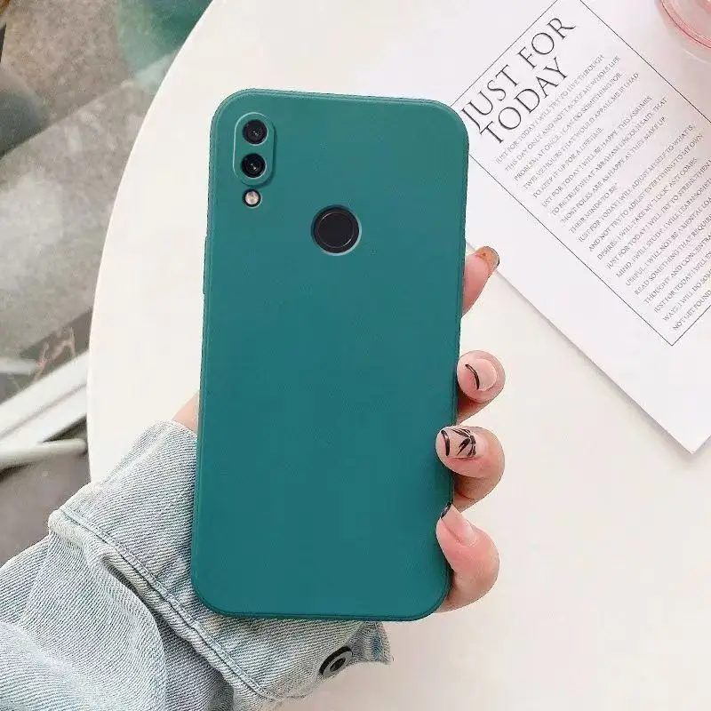 Quadratische, matte Silikonhülle für Xiaomi Redmi Note 7 7s Note7 Pro, stoßfeste Basic-Cover Fundas – Detail 4