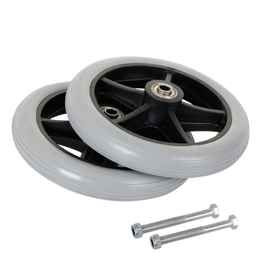 Description Picture 3 of item2PCS 6 Inch Wheelchair Casters Small Cart Rollers Chair Front Wheel Accessories Wheelchair Casters Replace Diameter 8MM