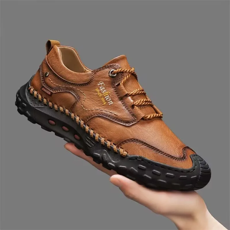New Genuine Leather Mens Casual Shoes Fashion Lace Up Business Oxford Shoes for Men Outdoor Walking Sport Tennis Masculino
