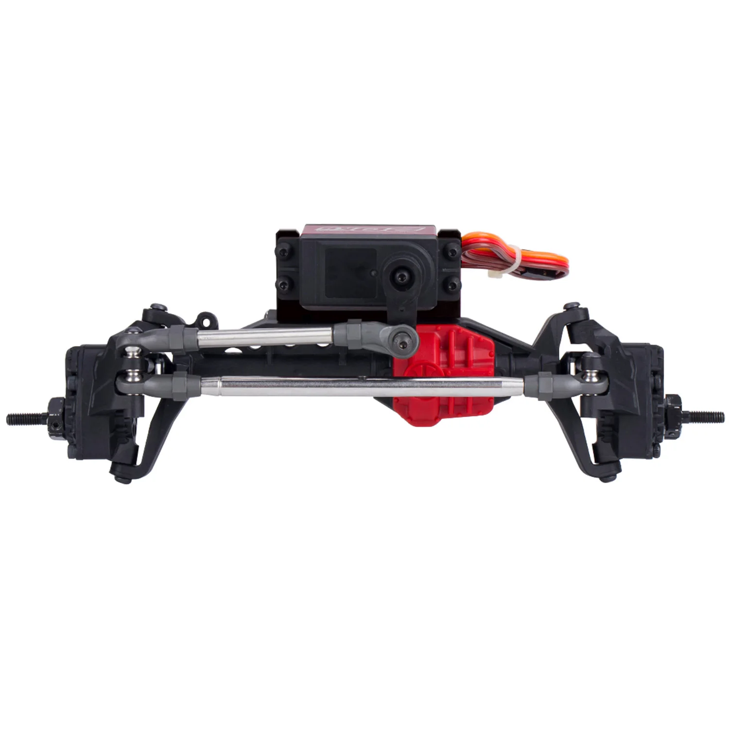 Support de servo SCX10 III installé sur essieu, améliorant la réactivité du crawler RC