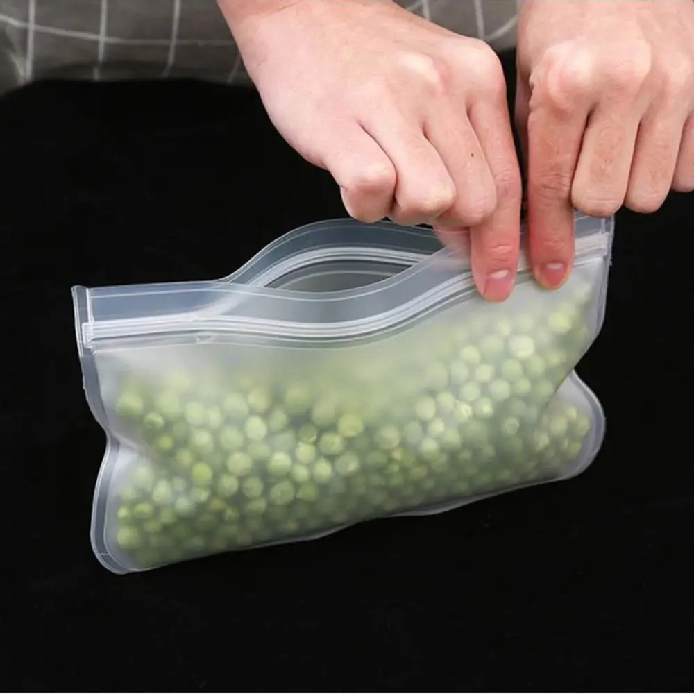 Silicone Food Storage Bag Freezer Pocket Refrigerator Pouch Vacuum Fresh Sealed Vacuum Sealed Reusable Sandwich Bags for Fruit