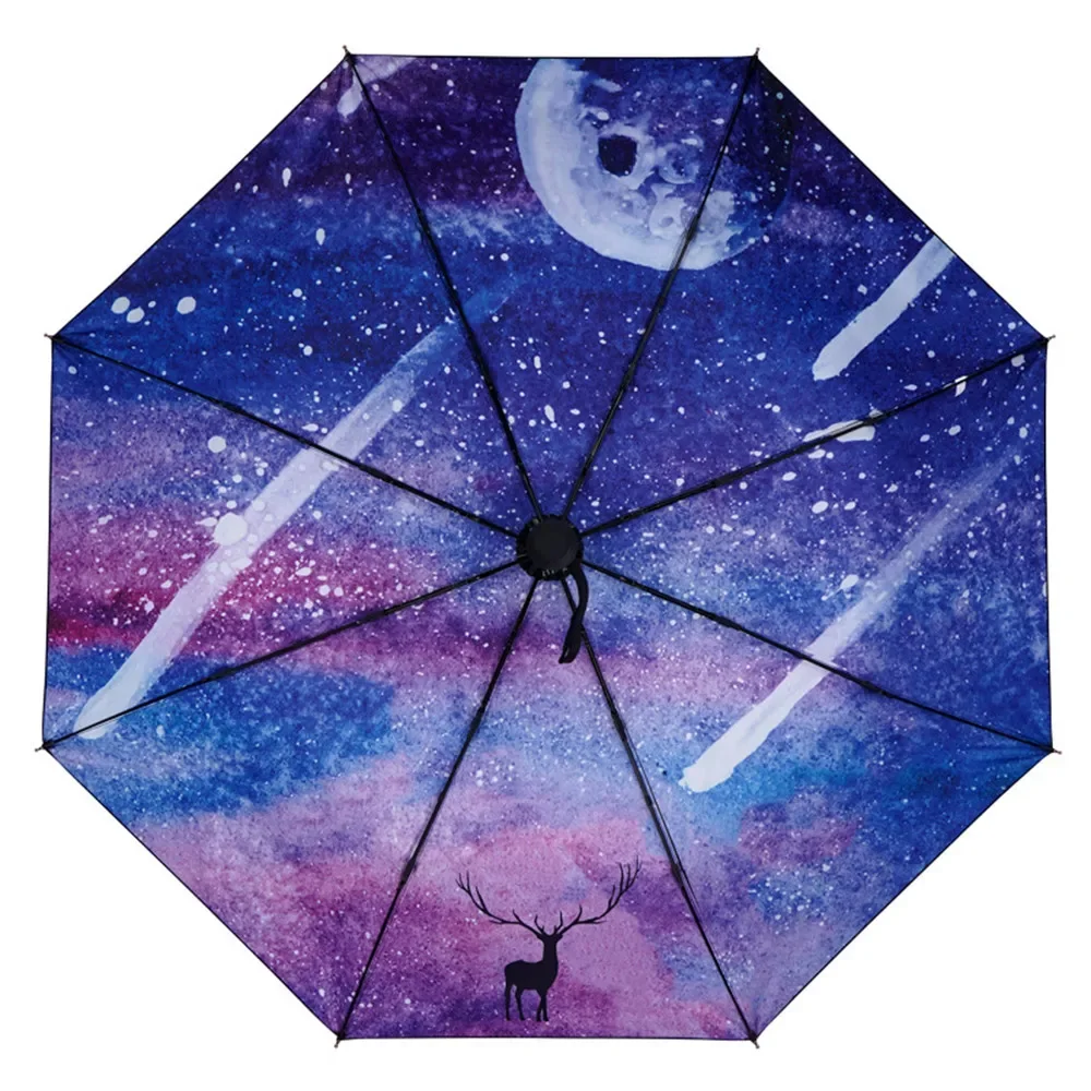 Starry Sky Automatic Umbrella Uv Protection Windproof Strong Umbrella for Women Cute Parasol Durable mini umbrella folding umbrella automatic umbrella mini sun umbrella wind resistant umbrella sun umbrella automatic sun umbrella windproof umbrella