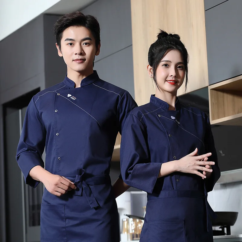 C233 Unisex Kitchen Cooking Bakery Food Service Chef Uniform Catering Restaurant Sushi Coat Waiter Clothes Cook Jacket |