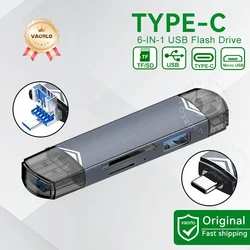 6 - in - 1 Multifunction USB Card Reader & Flash Drive Adapter (6IN1 Gray)