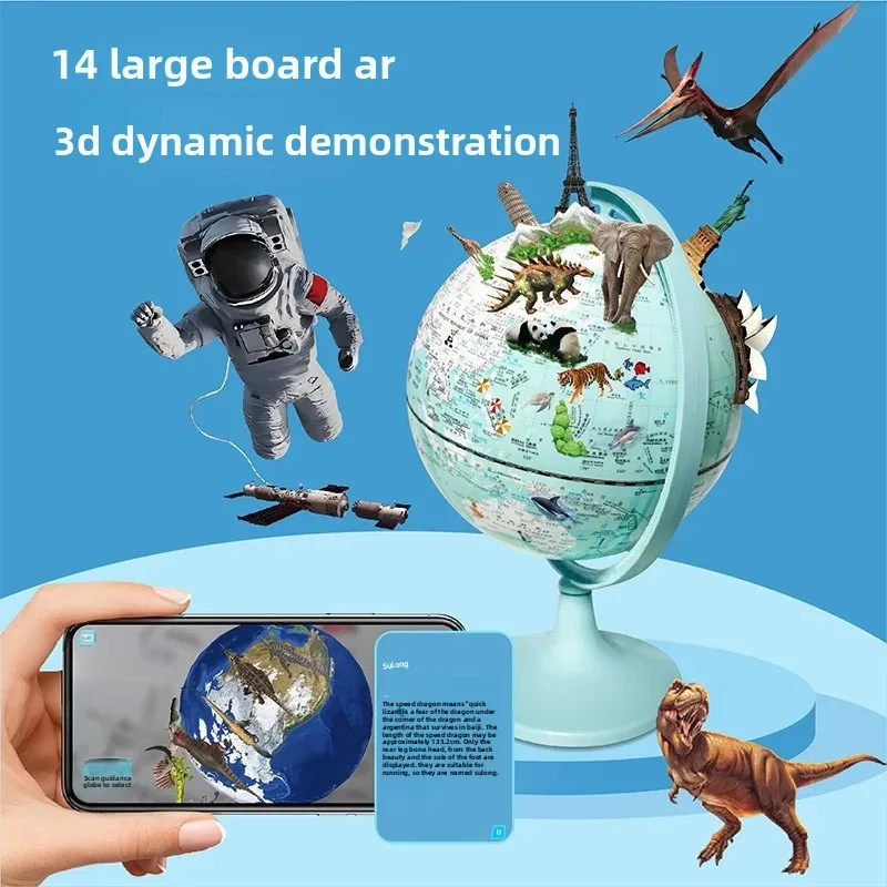 학생을위한 스마트 Ar Luminous 3D Globe Earth 교육 보조 Twin Constellation 교육 계몽 디스플레이