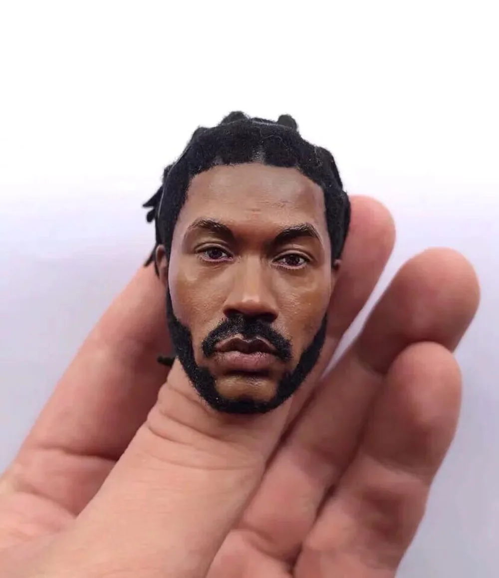 

In Stock 1/6 Vivid Basketball Rose MVP Hair Transport Male Head Sculpture Carving Model Can Suit Usual 12inch Action Body