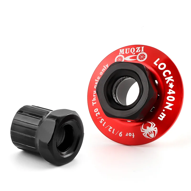 MUQZI 2PCS 센터록 잠금 링 MTB 도로 자전거 센터 잠금 어댑터 커버 전면 9 12 15mm 후면 9 12 15 20mm 허브 스루 액슬
