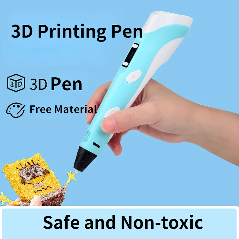 LCD 화면 호환 PLA 필 라 멘 트 장난감 아이들을위한 3D 펜 저온 드로잉 인쇄 펜 USB 어린이 생일 선물