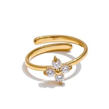 CZ Flower Ring