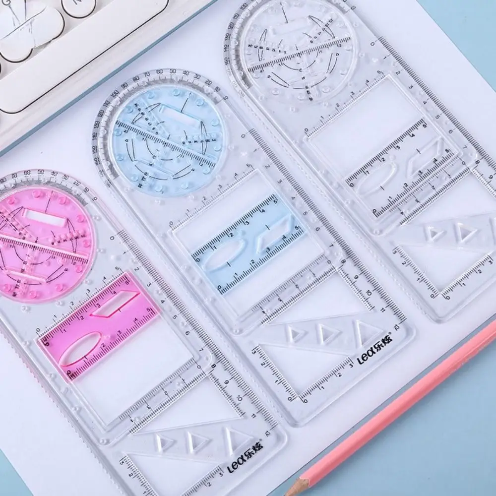 Rotatable Fast Drawing Template Ruler Architect Mathematics Stereo Geometry Ellipse Drafting Measuring Scale Ruler