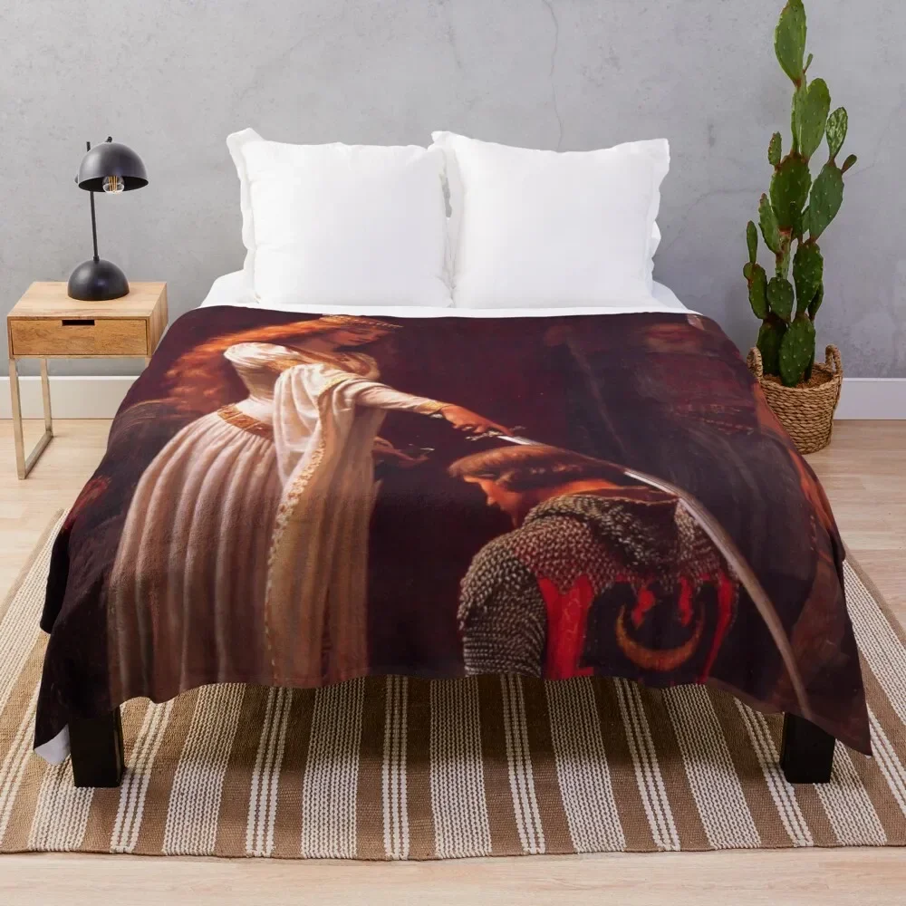 

Edmund Blair Leighton - The Accolade Throw Blanket Sleeping Bag heavy to sleep Blankets