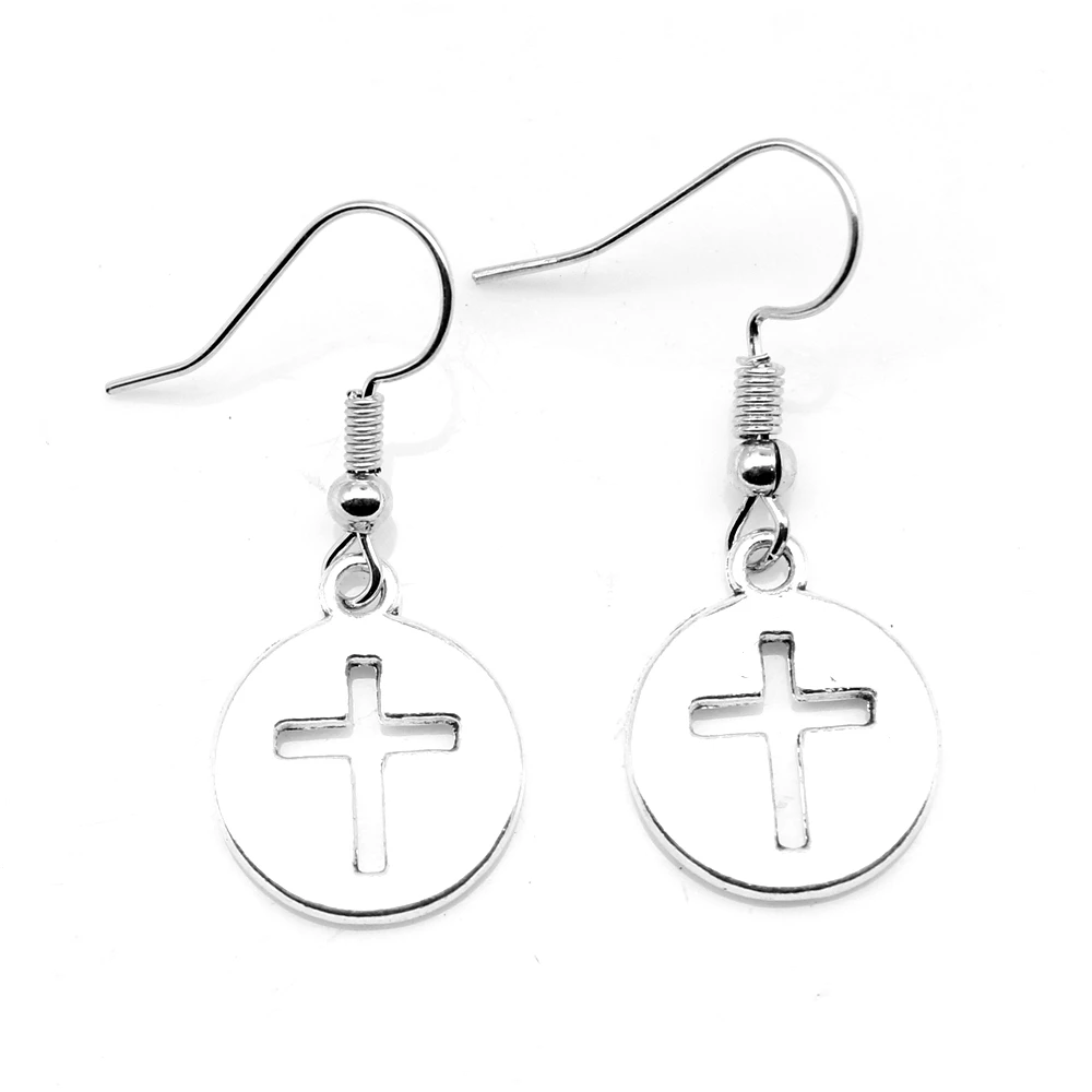 

1 Pair Cross Dangle Earring Jewelry Wholesale Jewelry 14x17mm
