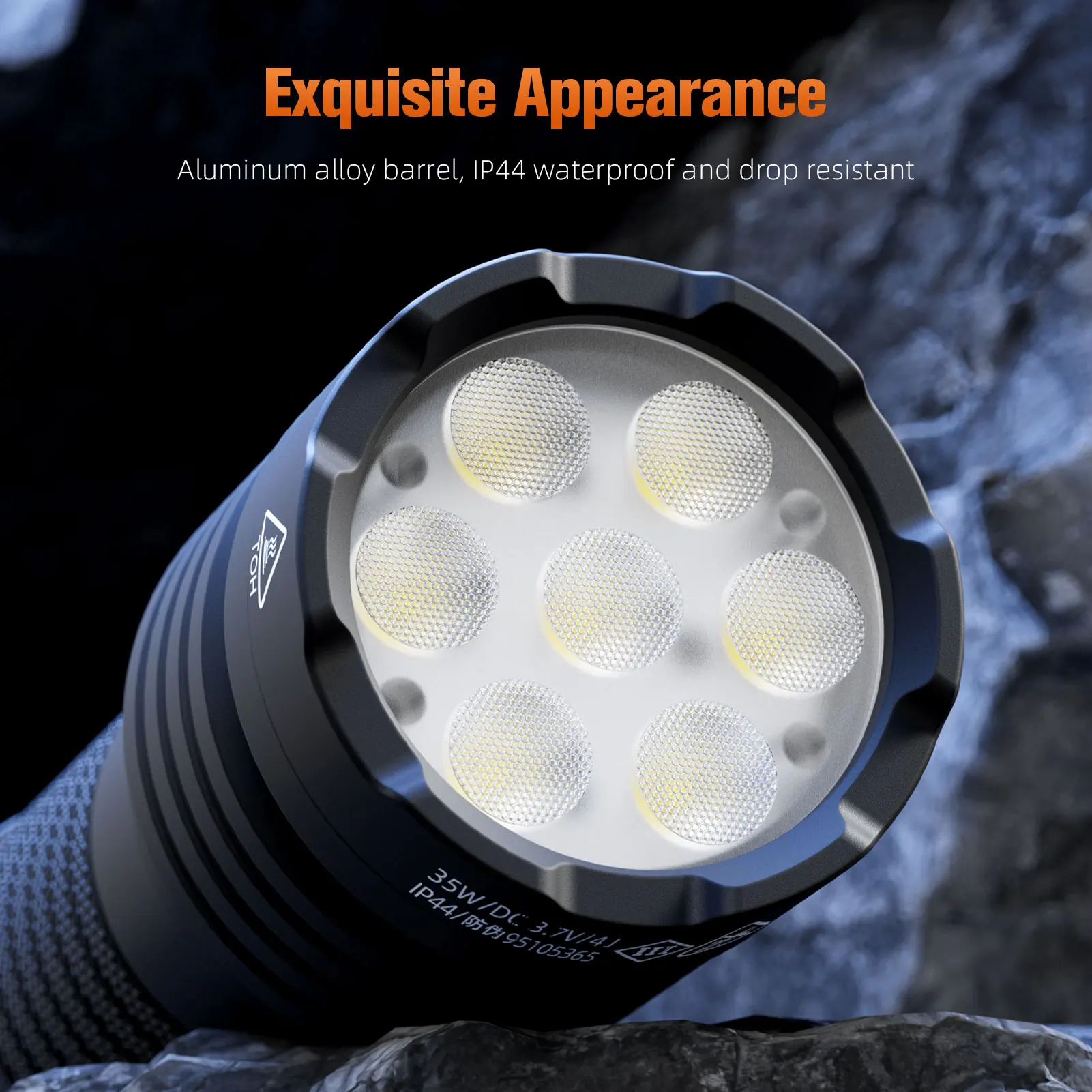 SUPERFIRE L25 충전식 LED 손전등 고출력 3700LM 슈퍼 밝은 소형 토치 비상 전술 캠핑 낚시 라이트