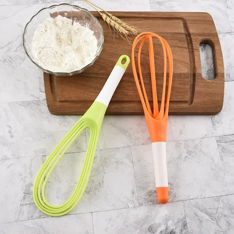 Description Picture 6 of itemNew Creative Egg Beaters Rotary Whisk Dual Purpose Plastic Folding Storage Mixer Multifunctional Hand Mixer Kitchen Accessories