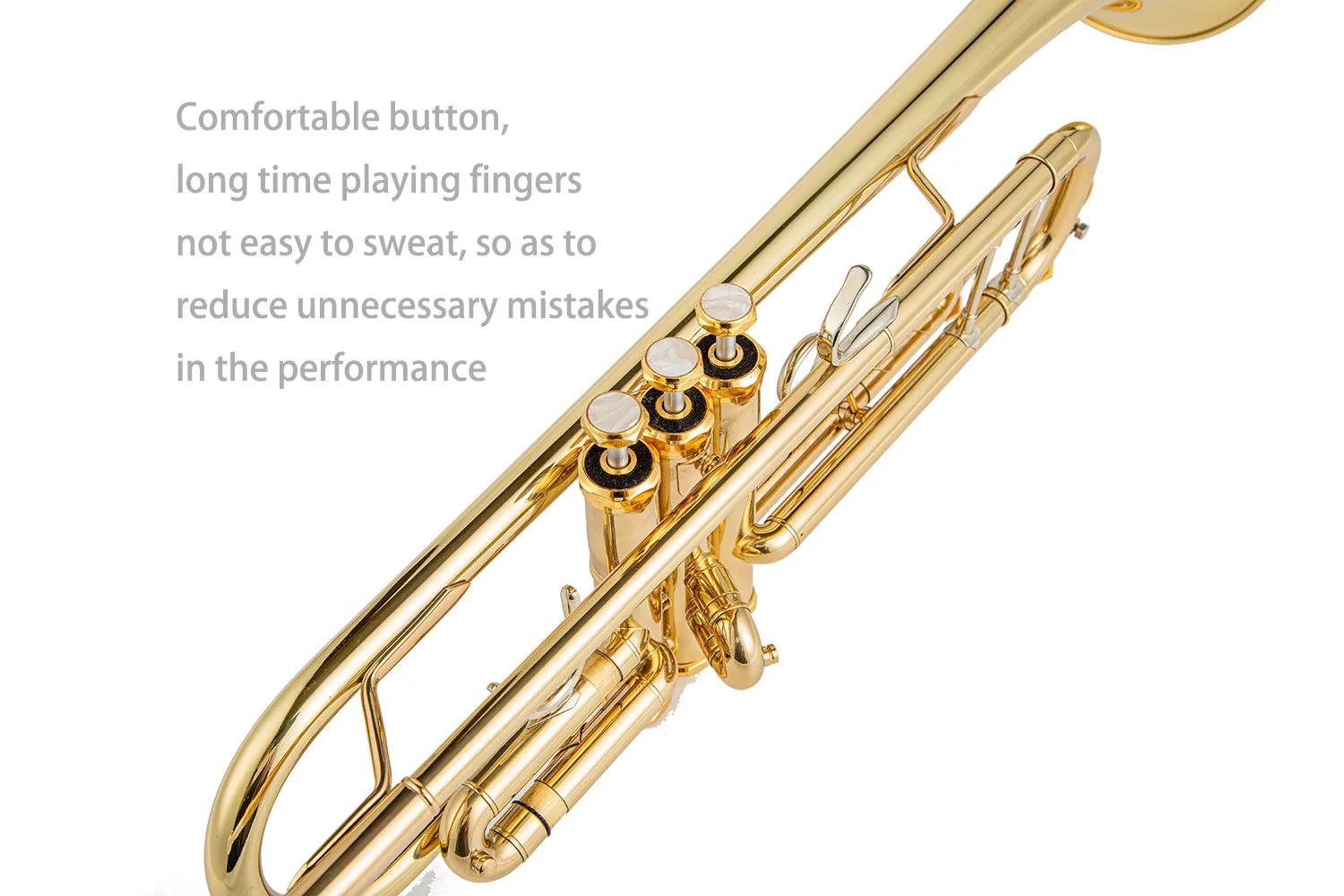 LT180 Professional trumpet B flat paint gold Trumpet School stage play adult Students instrument Bb Trumpet with Monel Valves