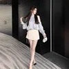 2025 Blusas Mujer De Moda Sweet Blouse for Women O-neck Long Sleeve Off Shoulder Summer Tops Temperament Fashion Shirts Blouses 4