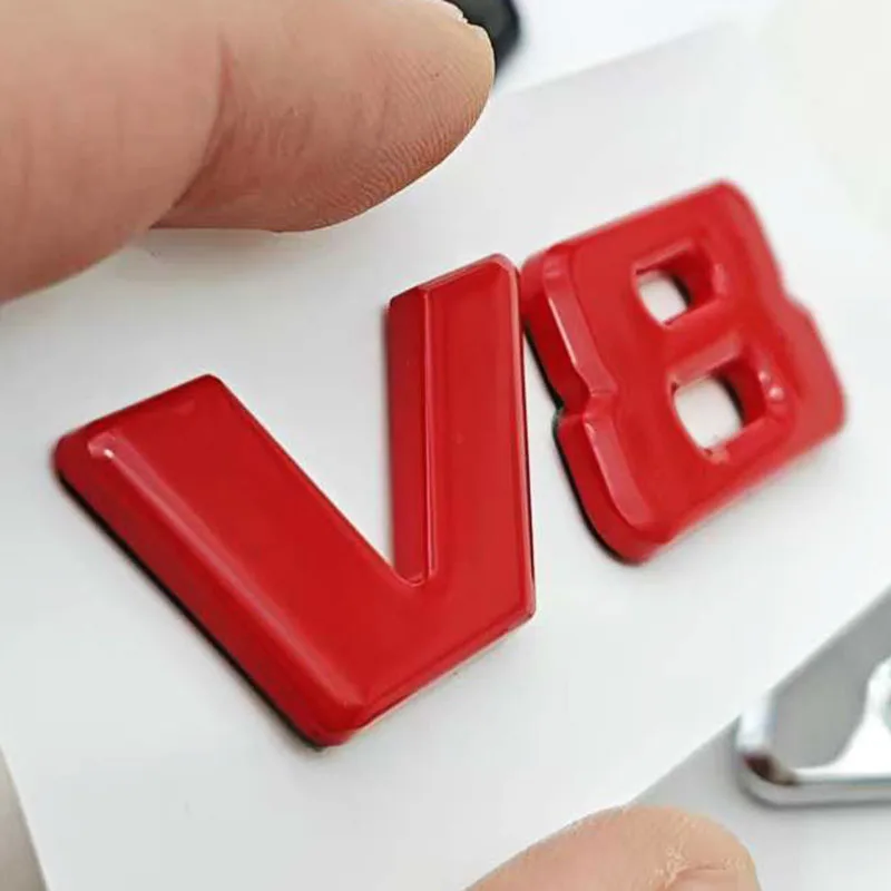 메르세데스 벤츠 AMG GL ML SL 500 220 C63 S500 V8 악세사리 ABS 크롬 블랙 V8 로고 레터링 자동차 펜더 엠블럼 배지 스티커