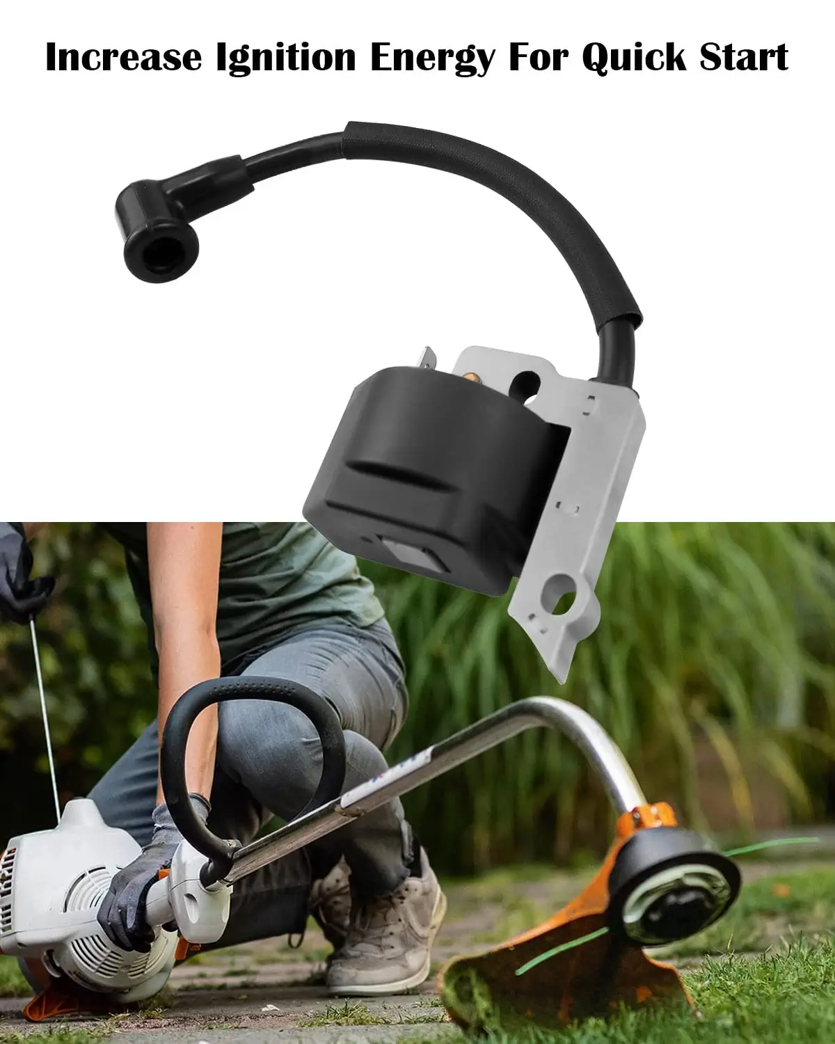 Фото Катушка зажигания NTSUMI, подходит для Stihl FC55 FS38, раннего типа BG45, триммер на шнурке, щеточка, замена 4140 400 1311 41404001311 №4