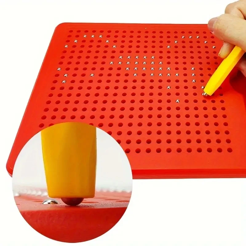Portable Magnetic Steel Ball Drawing Board Stylus Pen Bead Learning Educational Doodles Toy for Children's Birthday Gifts 3