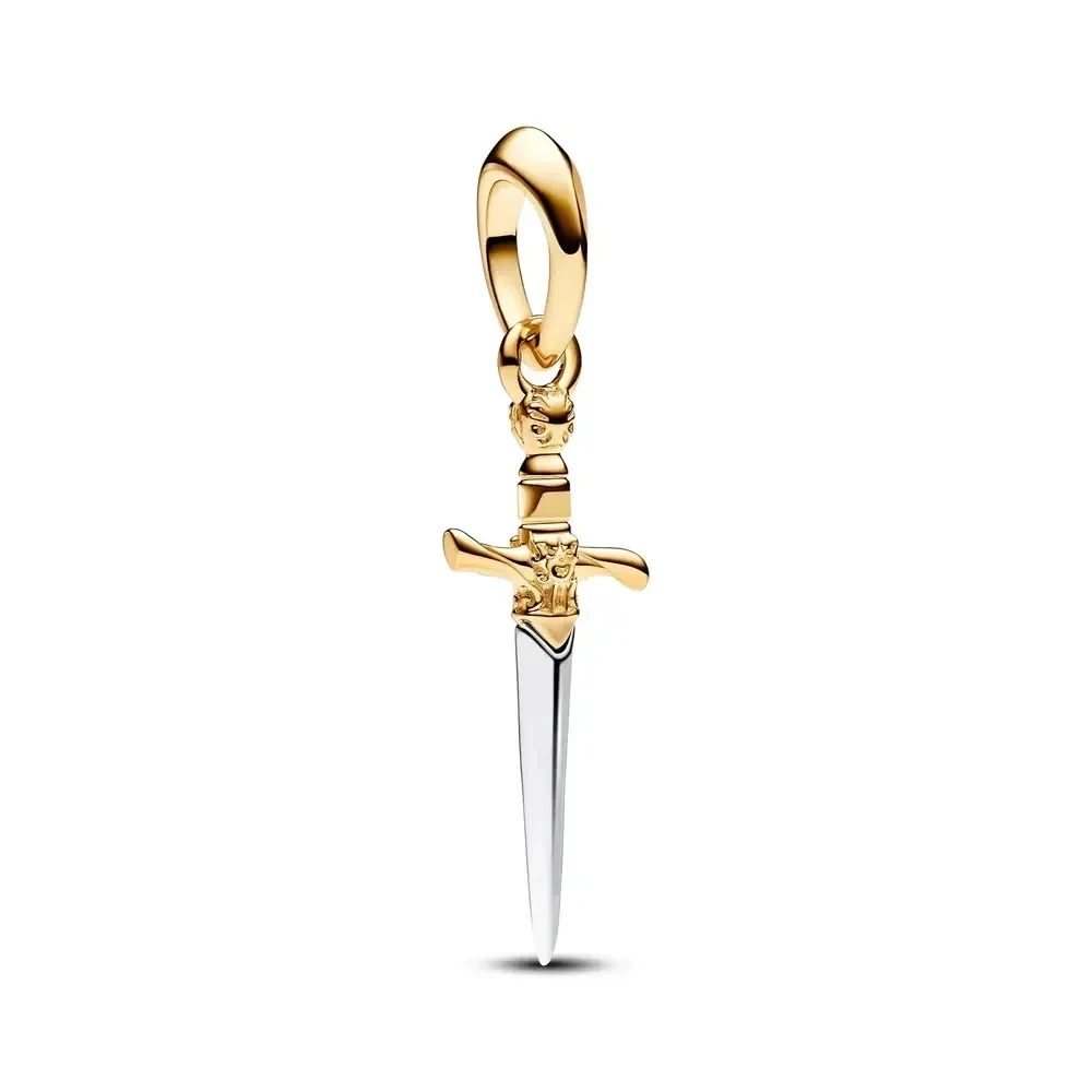 New 925 Silver Ice and Fire Power Beads Captain Pendant Fits Pandora Bracelet Jewelry Women's Riyue Potde miel Disney Throne Cha