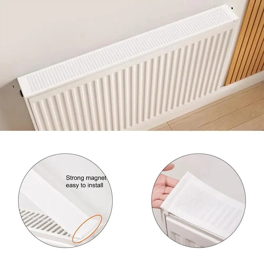 1pc Radiator Dust Cover 40/60/80/100/120/140/160/200x10cm Block Decorative Radiator Pad Built-in Magnet Fixed Household Tools radiator dust cover