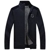 MEN SWEATERS WITH ZIPPERS THICK FLEECE WARM BLACK CASUAL  WINTER MEN CARDIGAN WOOL COTTON KNITTED JACKETS SWEATERCOAT 1