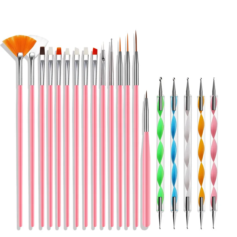 Nail Brushes Set Professional Nail Supplies For Acrylic UV Gel Drawing Dotting Manicure Nail Art Design Tools Makeup Accessorie