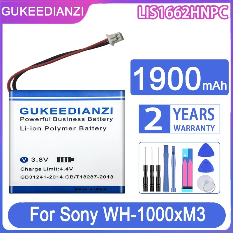 Gukeedianzi Batteria Sp 624038 Lis1662Hnpc (Wh-1000Xm3) 1900Mah Per Sony Wh-1000Xm3 Wh-1000Mx4 Wh-Ch710N/B Wh-Xb900 Wh-Xb900N