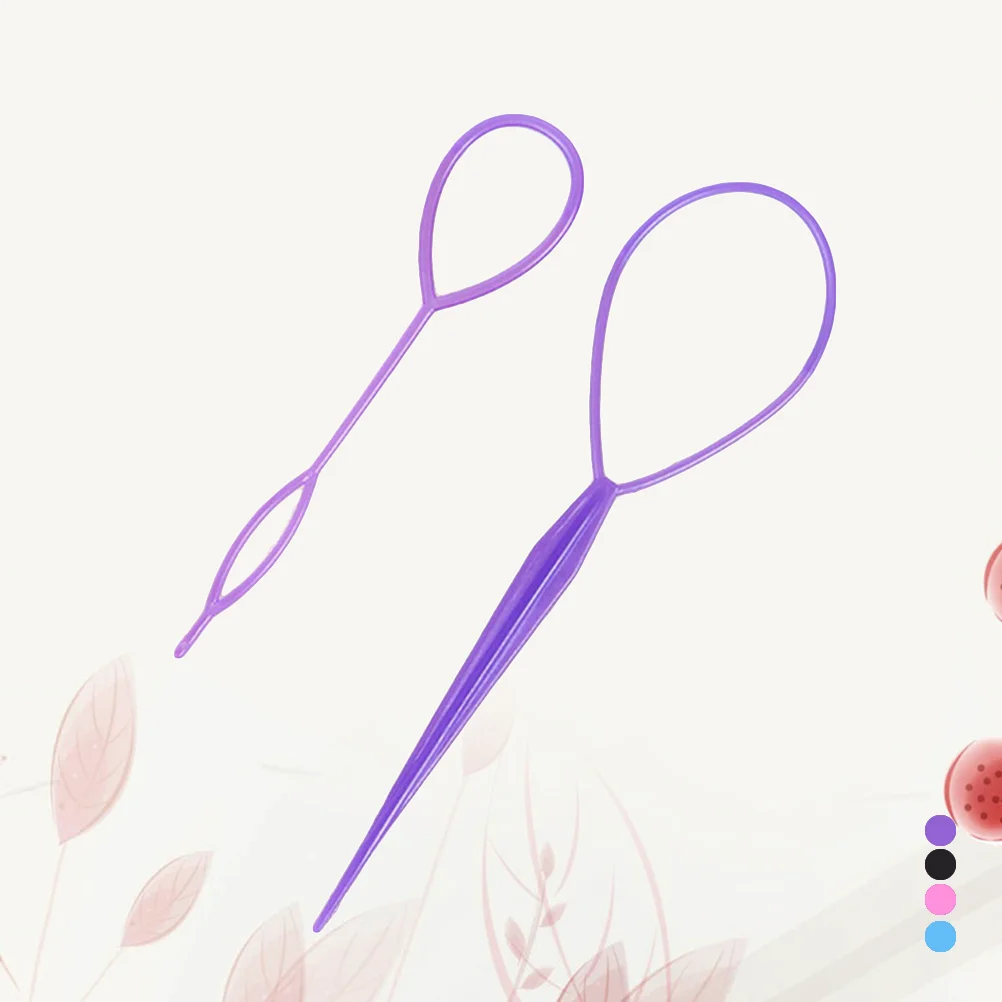 8pcs Plastic Tail Hair Braid Ponytail Styling Maker Clip Tool Hair Styling Accessories (Mixed Color)
