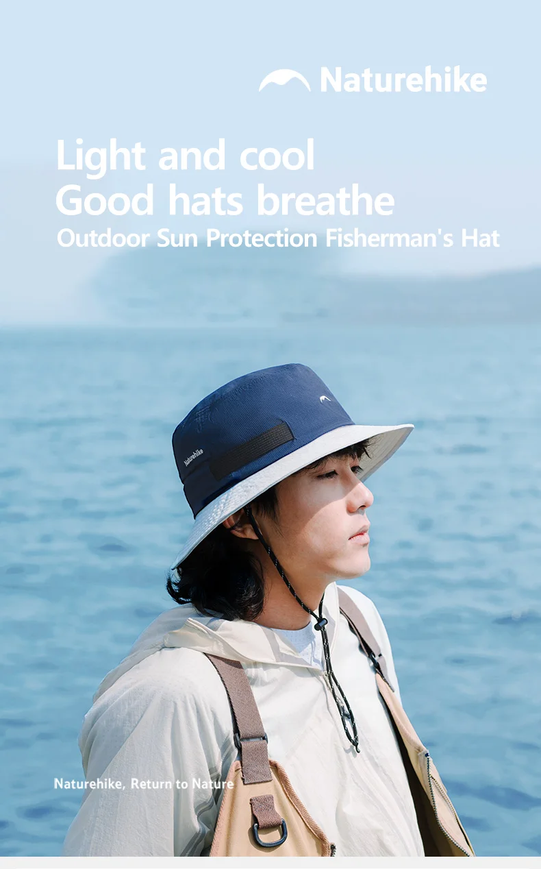 Naturehike Adjustable Outdoor Hat Sun Protection Breathable Shade Foldable Men Women Hiking Camping Casual Fisherman Hat