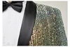 Mens Striped Sequin Sparkling Suit Jacket Blazer Shawl Lapel One Button Dress Blazers Men Stage Party Prom Wedding Tuxedo Cotume 5