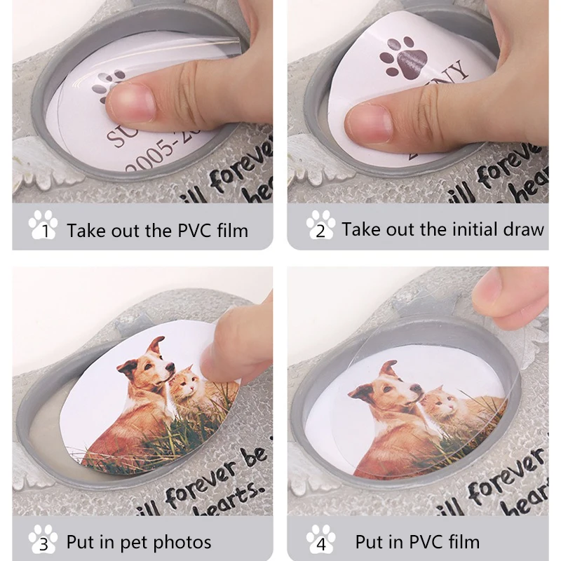 Imitation Stone Pet Tombstone Dog Memorial Statue Dog Cat Small Animal Resin Souvenir Ornaments