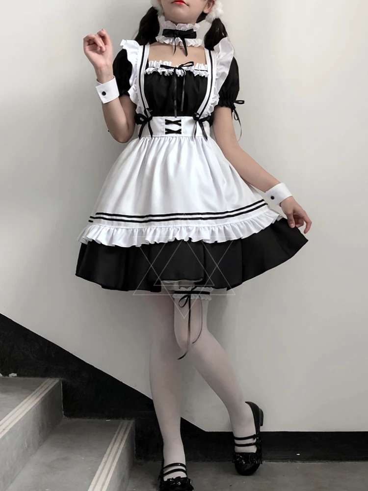 Lolita Maid Costumes Sexy Waitress Dress For Women Cute Skirt Schoolgirl Party Apparel Student Erotic Role Playing Outfit lolita dress,lolita cosplay costumes,lolita skirt,lolita blouses