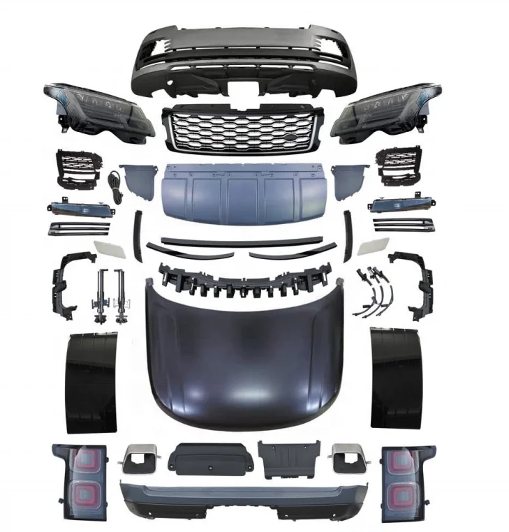 

Комплект кузова для range rover vogue 2013-2017, обновление до 2021 года, боди в оригинальном стиле с передними фарами, задними фонарями, бампером