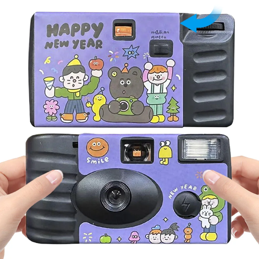 35mm Disposable Film Camera Built-in Flash One Time Use Camera 27 Photos Retro Camera for Birthday Parties