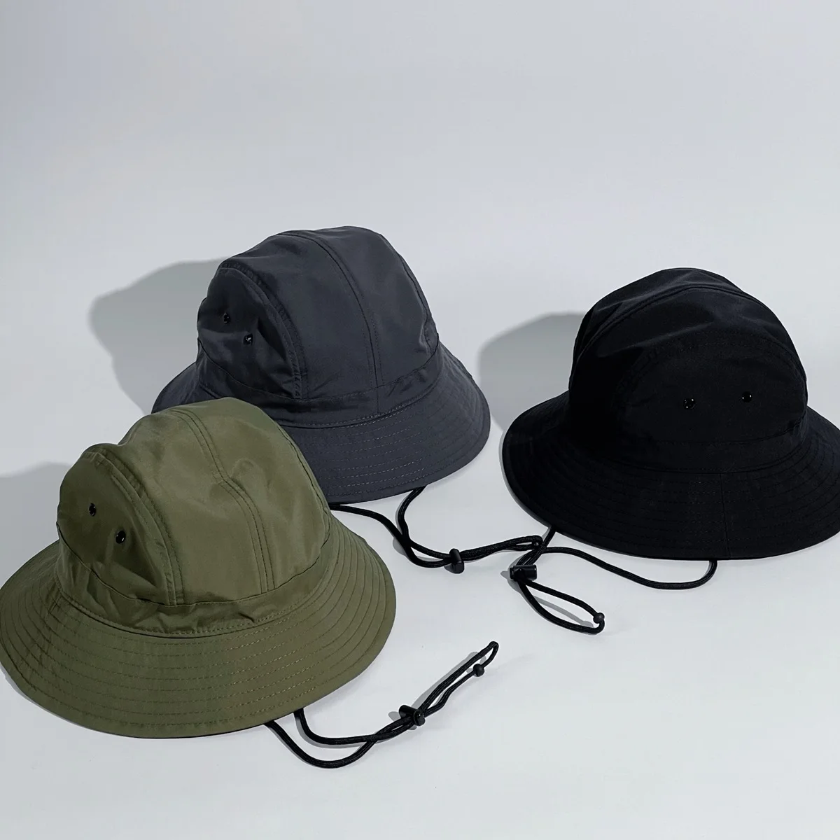 

Outdoor Trendy Solid Color Shade Hat Quick Dry Sunscreen Basin Hat Outdoor Camping Drawstring Fishing Mountaineering Hat