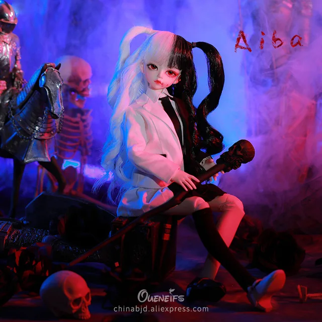 ShugaFairy Aiba 1/4 Bjd doll  Black and White Stitching Style Handcrafted Delicate Makeup Doll  Resin Material Artist Toy 3
