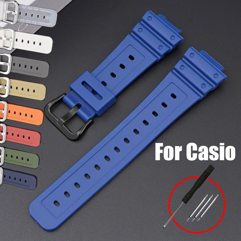 16mm Silicone Strap for Casio DW-5600 DW-6900 GA-2100 Rubber Watchband Waterproof Sport Watch Strap Men Women's Bracelet