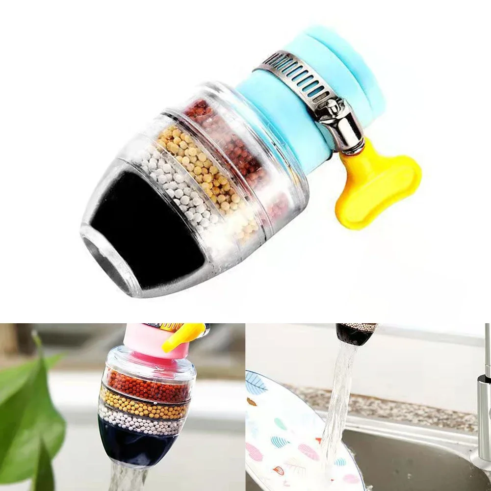 Kitchen 5 Layers Faucet Tap Water Purifier for Household Water Purifier Filter Activated Carbon Filtration Mini Faucet