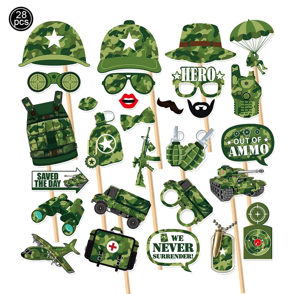 Decoración de fiesta militar de camuflaje, globo de pistola, Red de  camuflaje, caza, decoraciones de fiesta de cumpleaños - AliExpress, image size:1000x1000