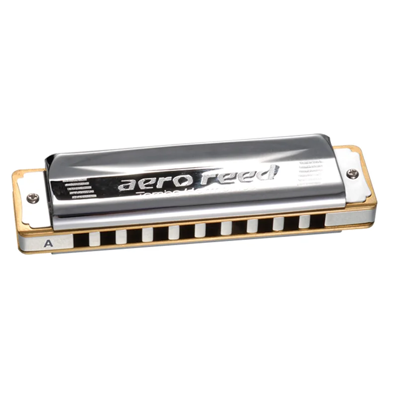Tombo Diatonic Harmonica aero reed No. 2010 10 Holes Major Blues Harp Professional Armonica Alu comb Mouth Organ Instrumentos