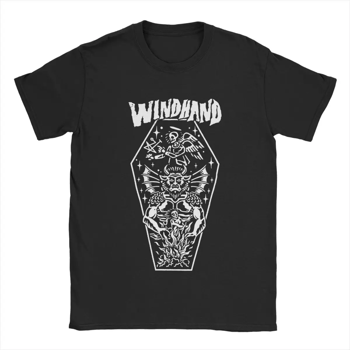 

Футболка Windhand Мужская, хлопок, круглый вырез, короткий рукав, классическая одежда