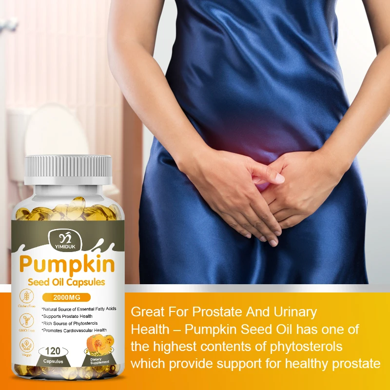 PumpkinSeedOilCapsulesHairGrowthYouthfulSkinProstateHealth