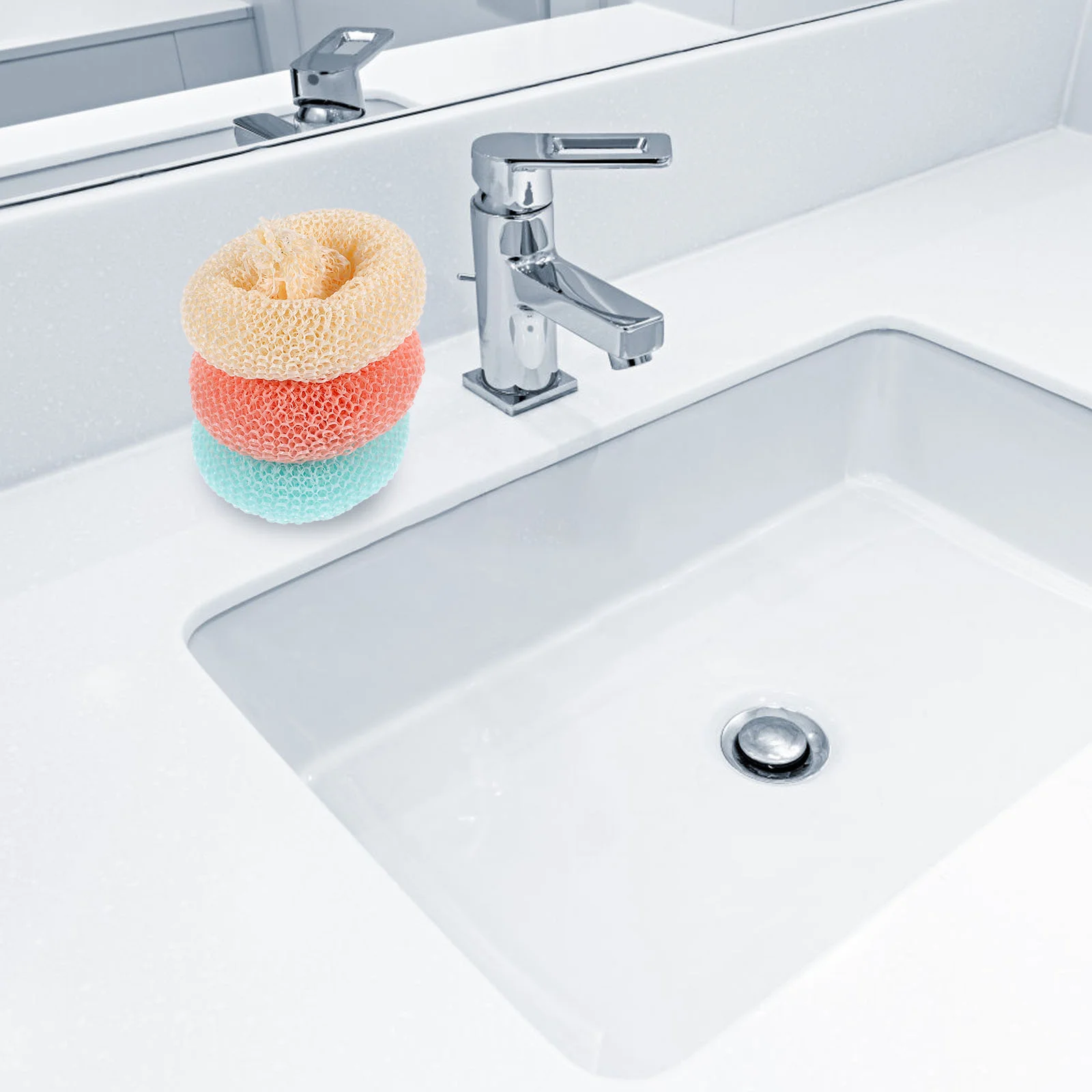 

Non Scratch Scrubbing Pads Plastic Scrubbers for Dishes Pot Kitchen Reusable Scouring Colored