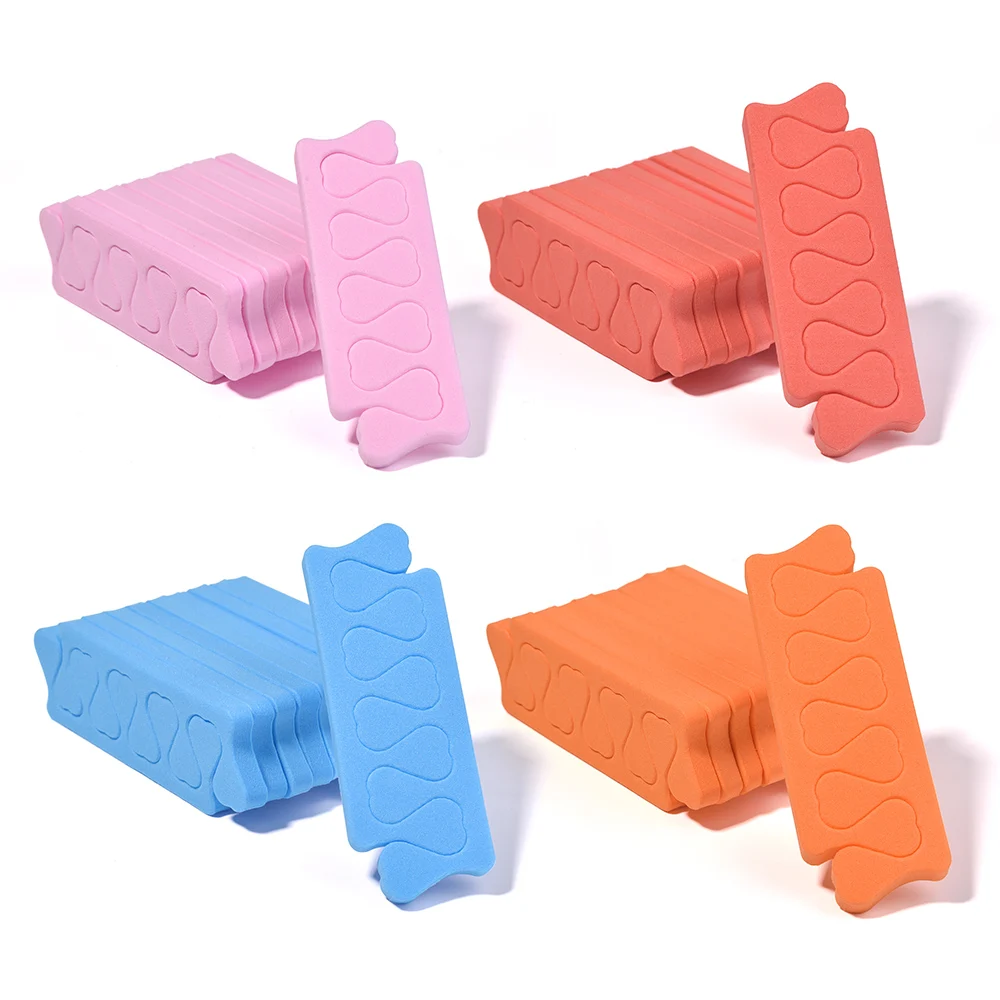 400/200pcs/Pack Nail Art Toes Separators Set Fingers Foots Soft Foam Sponge Dividers Manicure Pedicure Gel UV Polish Tool Pink