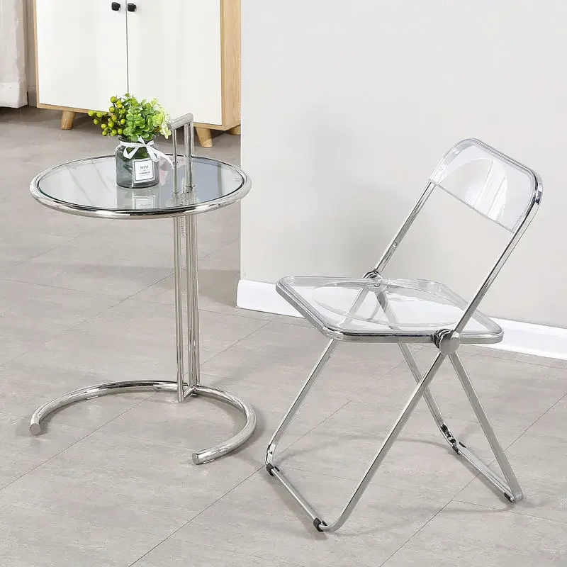 стул Acrylic Transparent  Net Red Folding restaurant Dining Chair Modern Simple Clothing Store Photo Dressing Chair