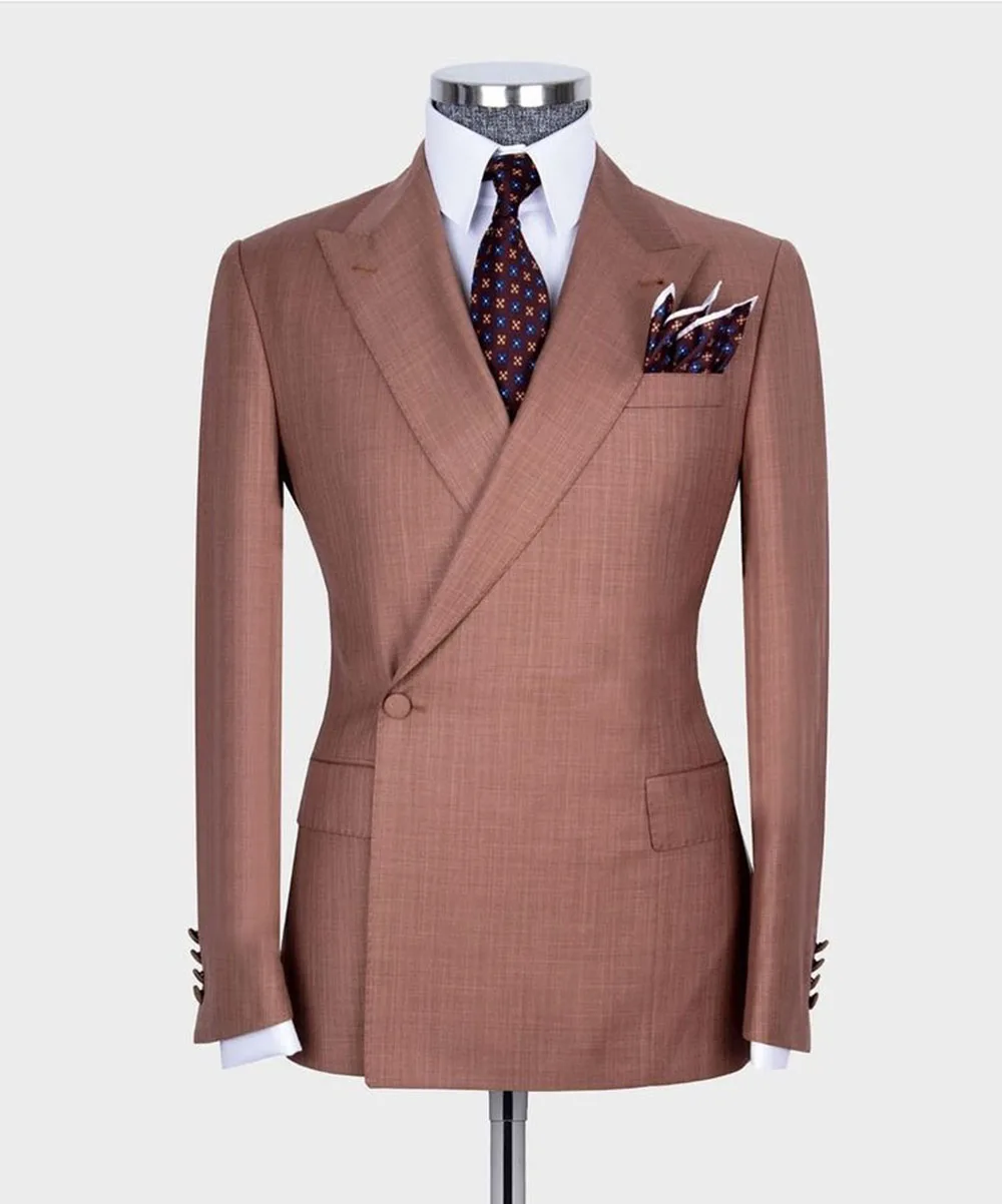 Costume Homme Smoking Queue-de-pie 2 Pièces - Revers En Pointe Brodé, Pour Bal Ou Mariage - Taille M