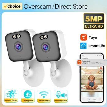 5MP Tuya Smart Mini WiFi IP Camera Indoor Wireless Compact Camera Home Security Two-Way Audio CCTV Surveillance Block Camera 1
