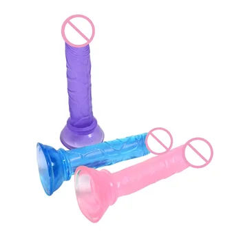 Soft Mini Dildo Realistic Penis Dick with Strong Suction Cup Anal Dildos for Women Man Erotic Sex Toys for Adults black dildo 2